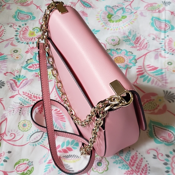 Kate Spade Medium Chain Saddle Bag Pink NWT - Picture 12 of 14